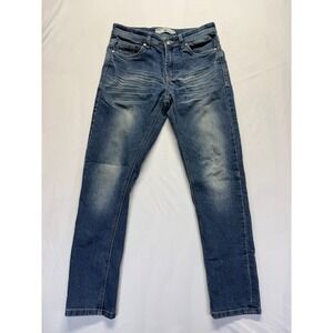 Refinery Republic Jeans Mens 30x30 Blue Whiskered‎ Denim Low Rise Straight Leg